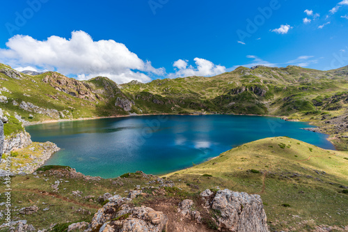 Fototapeta Naklejka Na Ścianę i Meble -  Calabazosa spectacular lake in Somiedo, Asturias