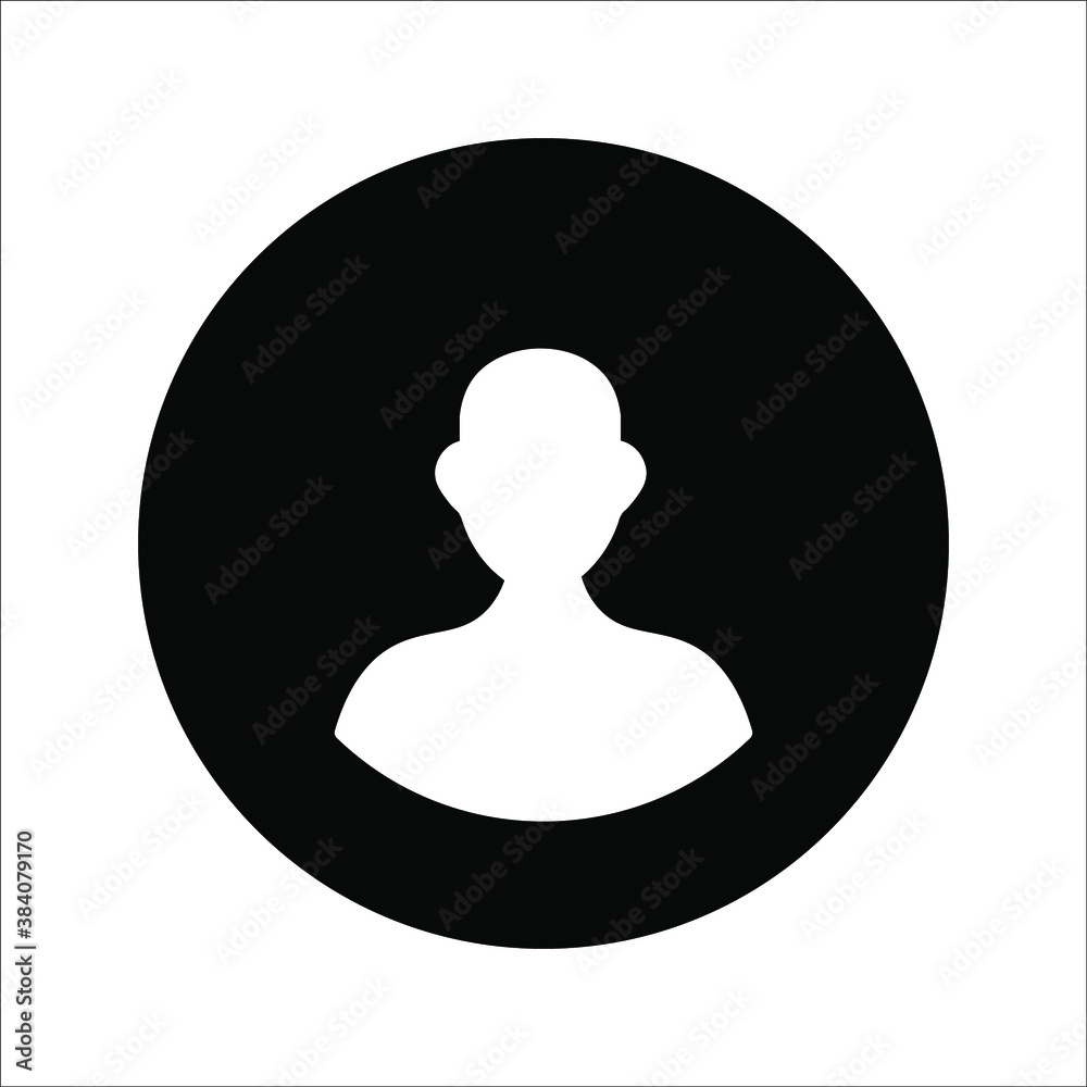 Illustration of human icon vector. User avatar symbol icon modern design color editable on white background Illustration of human icon vector. User avatar symbol icon modern design color editable on white background
