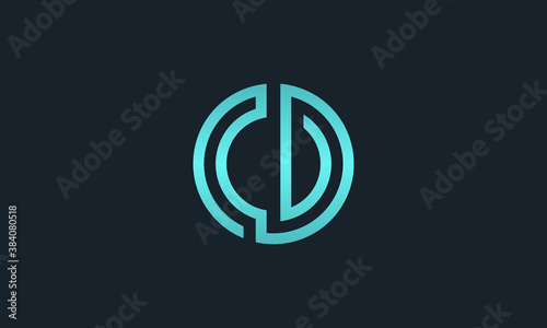 Creative Vector Illustration Logo Design. Initial Letter C Letter D. 