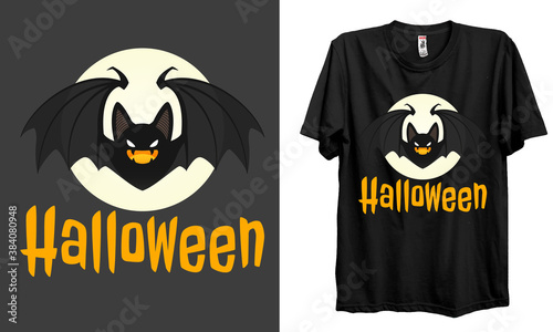 Halloween T-Shirt Design  Vector Graphic  illustration. High-quality vector t-shirt design. Horns head devil t-shirt design. Beautiful and eye-catching vector