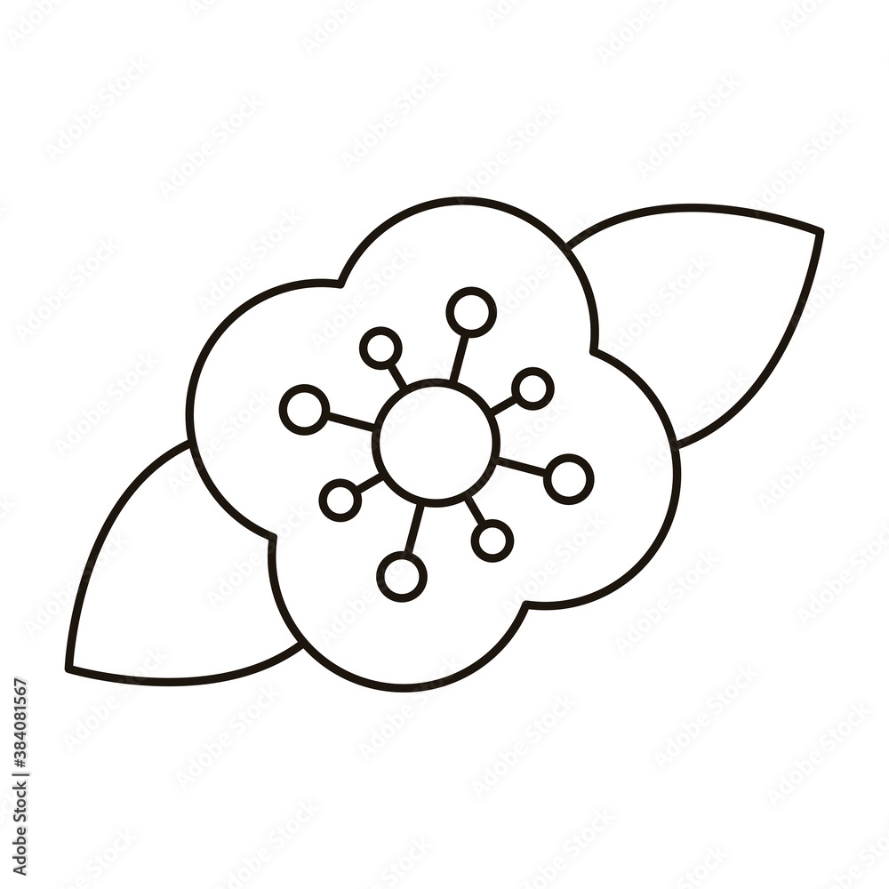 beautiful flower garden nature line style icon beautiful flower garden nature line style icon