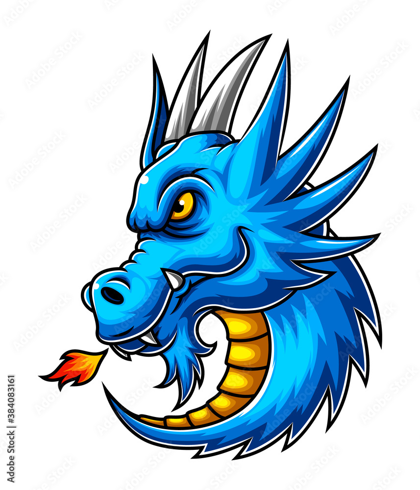 Dragon mascot logo design Stock Vector | Adobe Stock