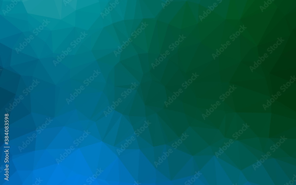 Dark Blue, Green vector polygon abstract layout. Dark Blue, Green vector polygon abstract layout.