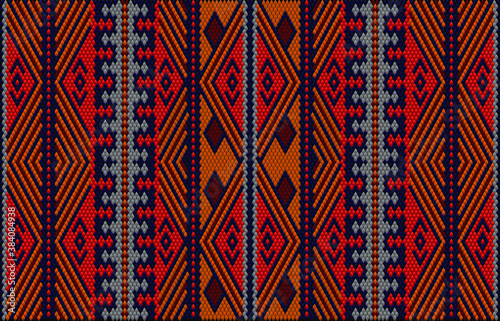  Seamless ethnic ornament for fabrics, interiors, ceramics and furniture in the style of Latin America.