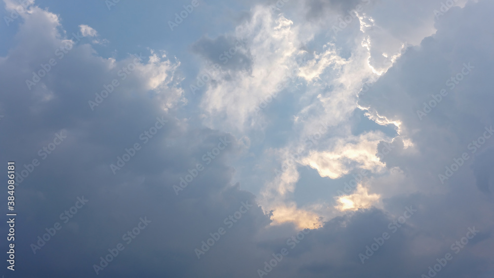 Dramatic cloudy sky with sunset background Dramatic cloudy sky with sunset background