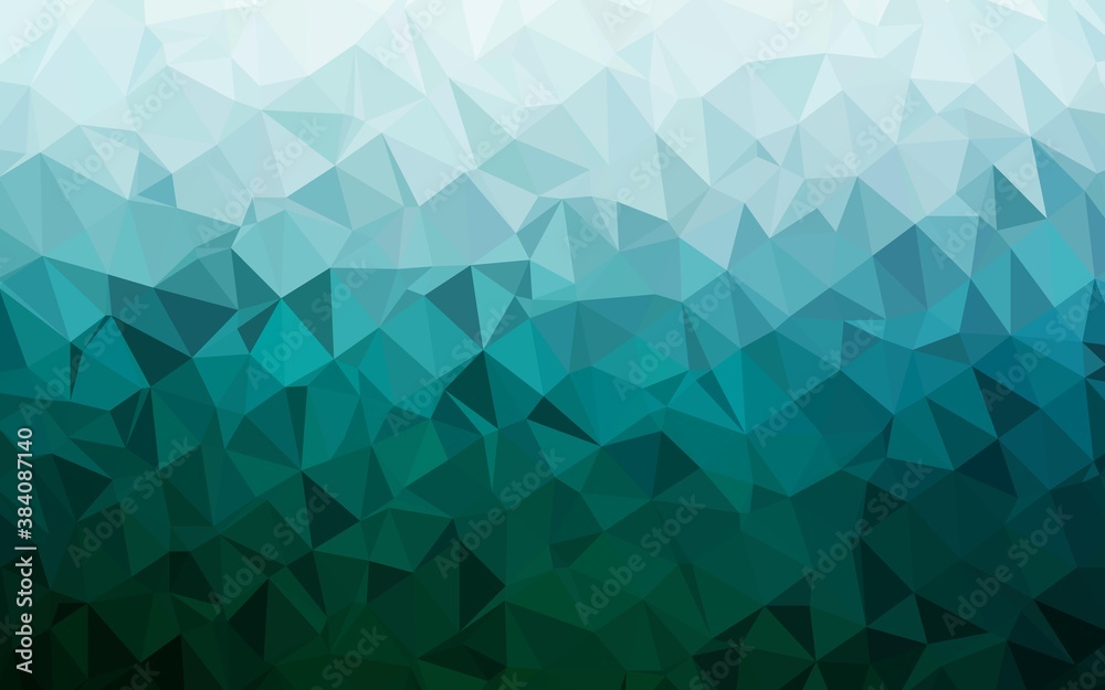 Obraz premium Dark Green vector low poly layout.