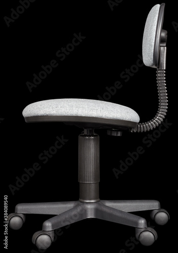Canvas Print Office chair isolated on black background