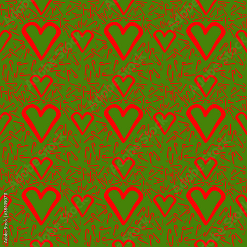 Christmas and Happy New Year Seamless Pattern of Candy Cane