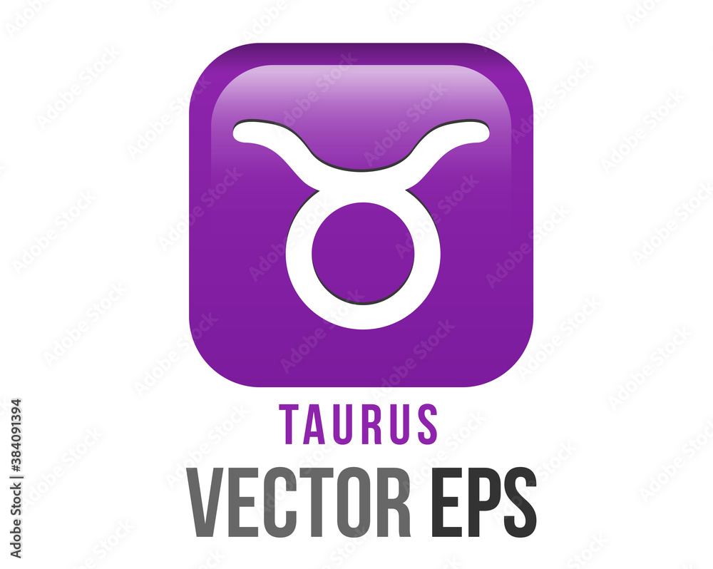 vector gradient purple Taurus astrological sign emoji icon in the Zodiac, represents bull vector gradient purple Taurus astrological sign emoji icon in the Zodiac, represents bull