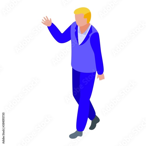 Politic agitation icon. Isometric of politic agitation vector icon for web design isolated on white background