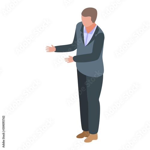 Business agitation icon. Isometric of business agitation vector icon for web design isolated on white background