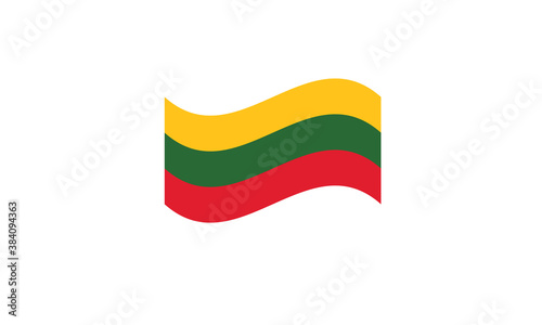 Lithuania flag waving vector illustration