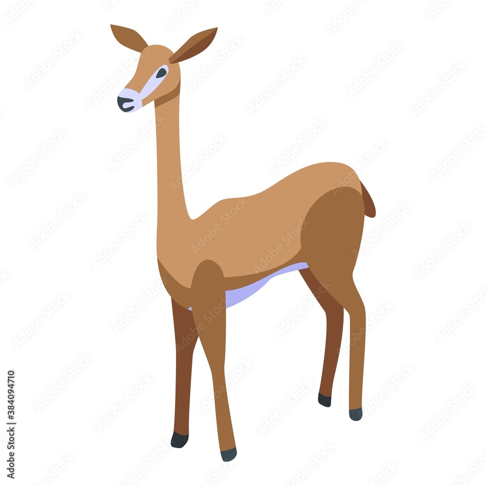 Animal gazelle icon. Isometric of animal gazelle vector icon for web design isolated on white background Animal gazelle icon. Isometric of animal gazelle vector icon for web design isolated on white background