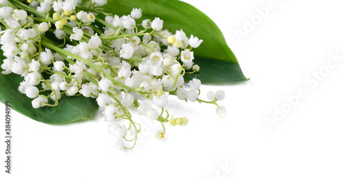 Lily of the Valley bouquet isolated on white