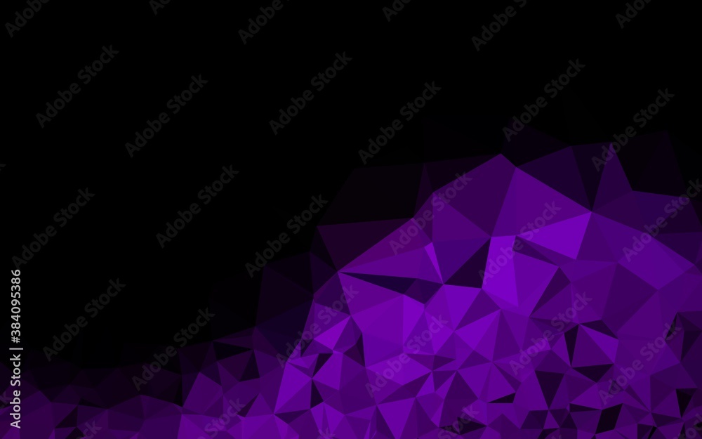 Dark Purple vector polygonal pattern. Dark Purple vector polygonal pattern.