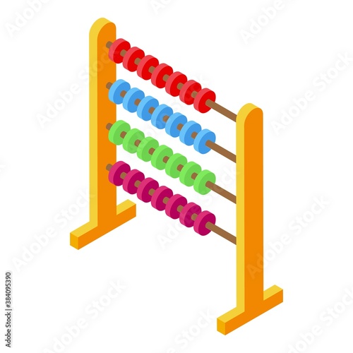 Frame abacus icon. Isometric of frame abacus vector icon for web design isolated on white background