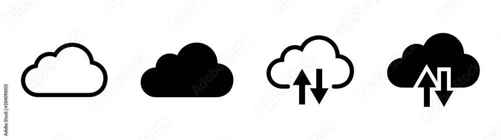 Cloud computing icons pack. Internet flat icons symbol for applications. Cloud computing icons pack. Internet flat icons symbol for applications.