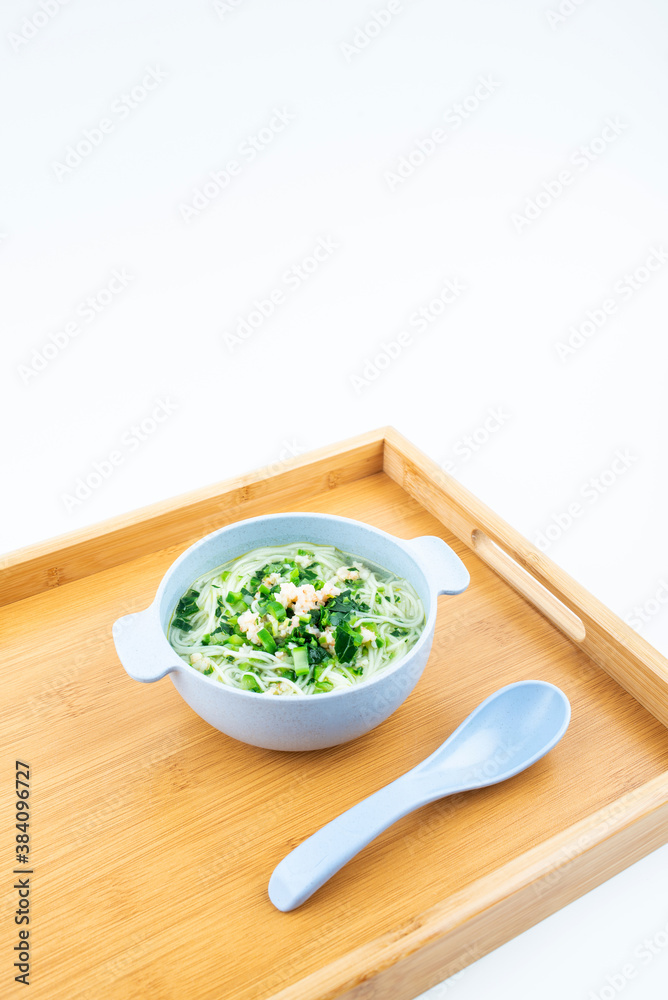 Children's Nutrition Meal Shrimp Paste Vegetable Noodles Children's Nutrition Meal Shrimp Paste Vegetable Noodles
