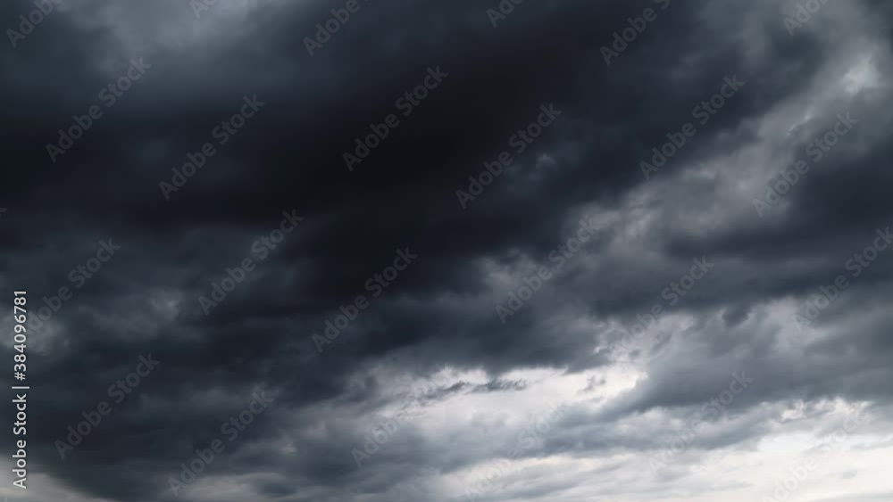 beautiful dark dramatic sky with stormy clouds time lapse