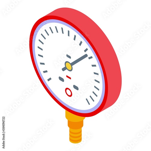 Manometer machine icon. Isometric of manometer machine vector icon for web design isolated on white background