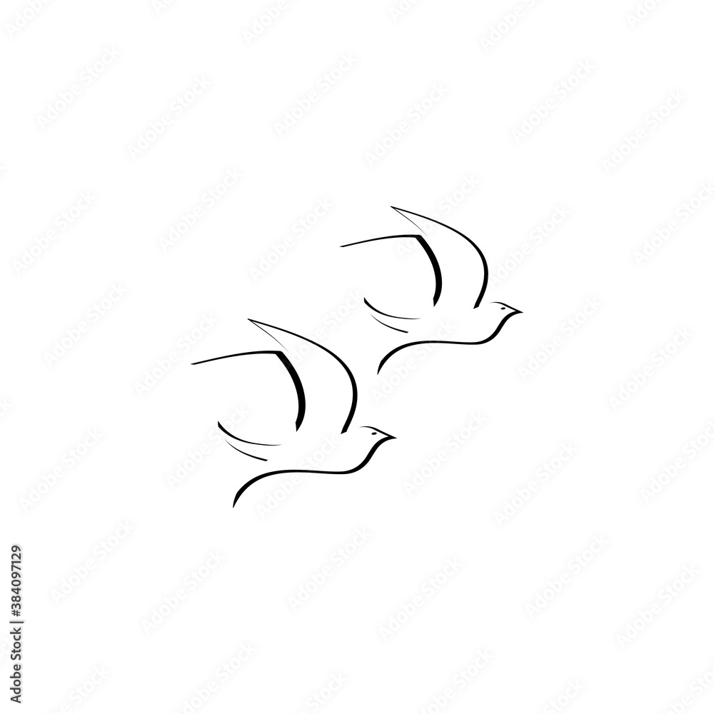 Fototapeta premium creative logo design Swallow bird logo vector template illustration