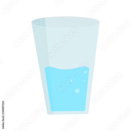 Glass of water isolate on white background.