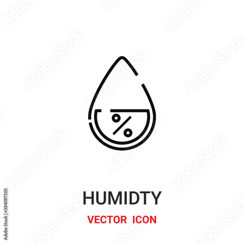 humidity icon vector symbol. humidity symbol icon vector for your design. Modern outline icon for your website and mobile app design.