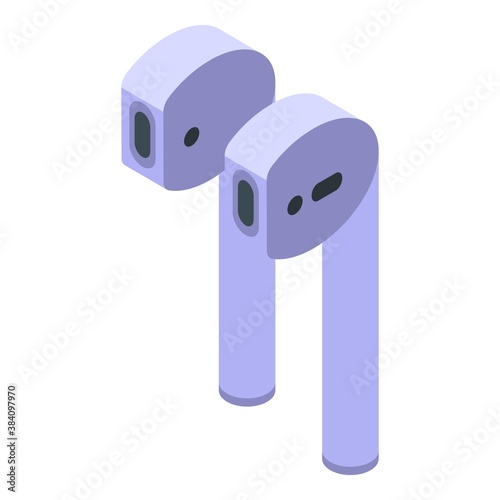 Tws headset icon. Isometric of tws headset vector icon for web design isolated on white background