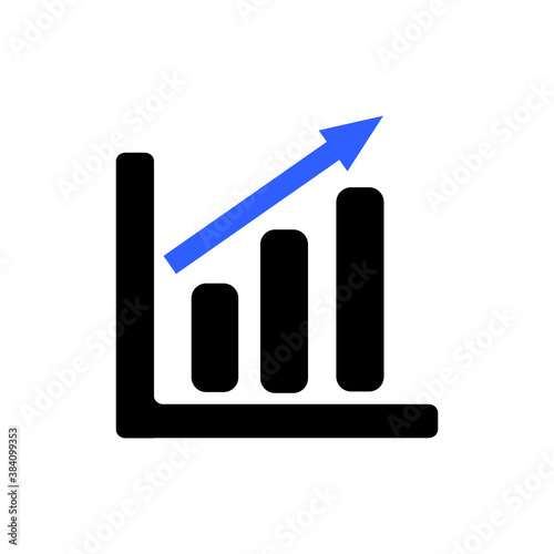 business graph with arrow