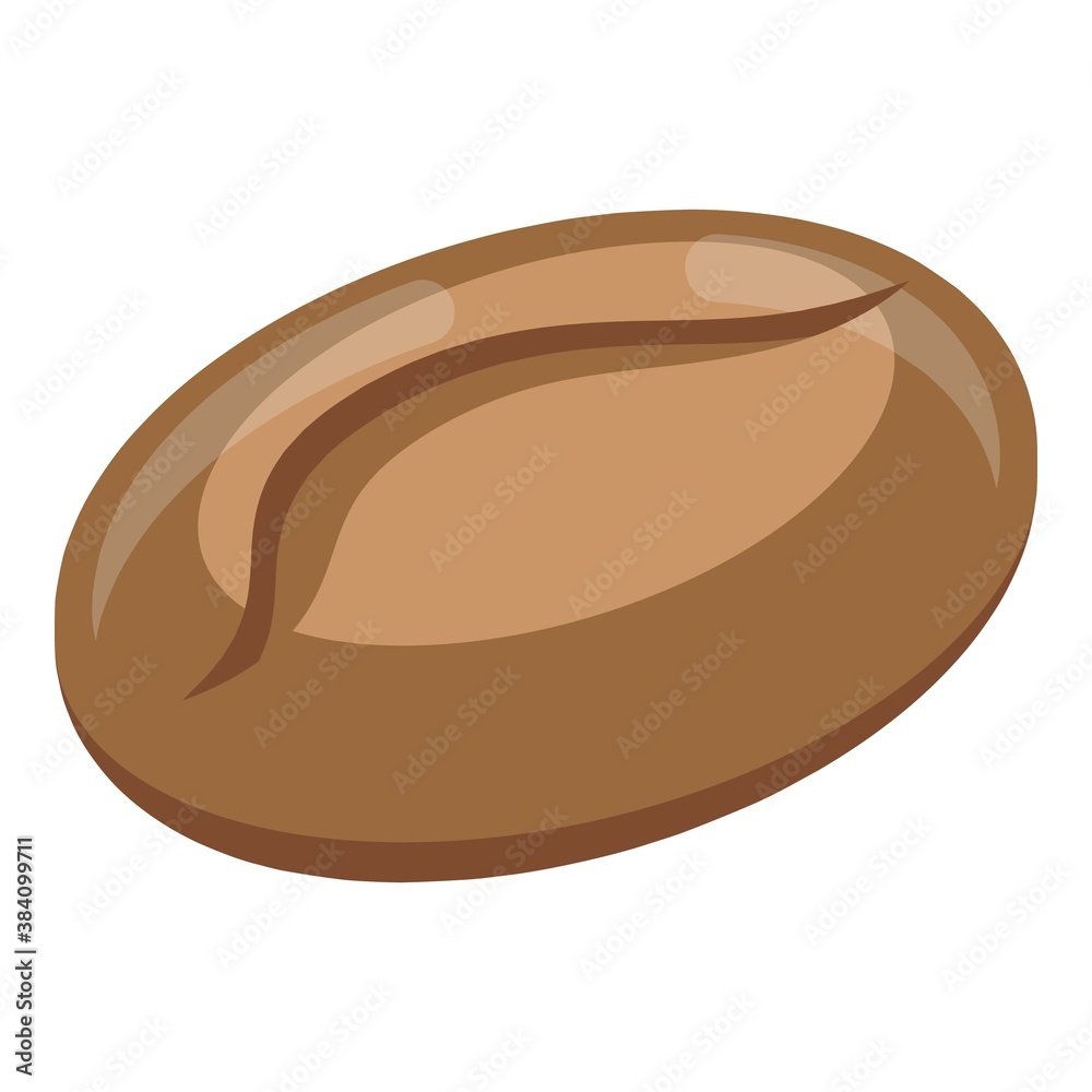 Coffee seed icon. Isometric of coffee seed vector icon for web design isolated on white background Coffee seed icon. Isometric of coffee seed vector icon for web design isolated on white background
