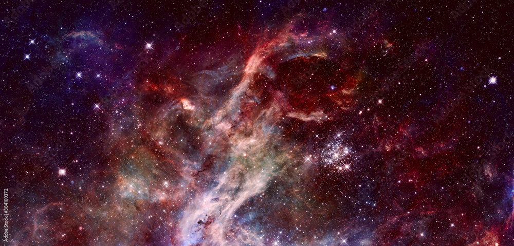 Fototapeta premium Nebula and galaxy. Deep space. Elements of this image furnished by NASA