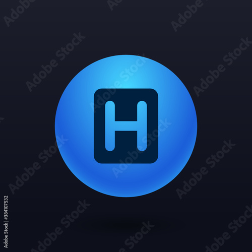 Hospital Sign - Button