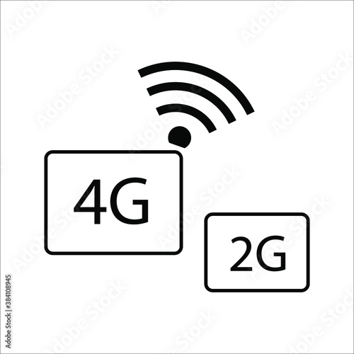 5G network technology icon. Fifth generation wireless internet symbol 