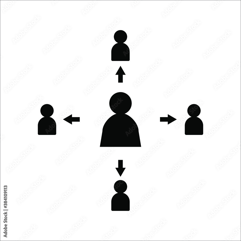 Grouping People Ilustration Icon Vector on background