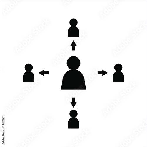 Grouping People Ilustration Icon Vector on background