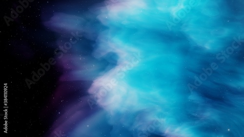 Fototapeta Naklejka Na Ścianę i Meble -  Nebula and galaxies in space. Abstract cosmos background. 3D render
