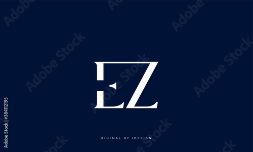 Alphabet letter icon logo EZ