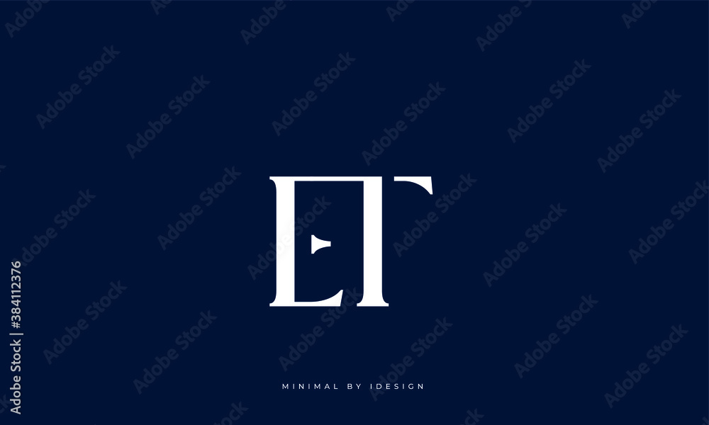 Alphabet letter icon logo ET Alphabet letter icon logo ET