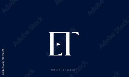 Alphabet letter icon logo ET