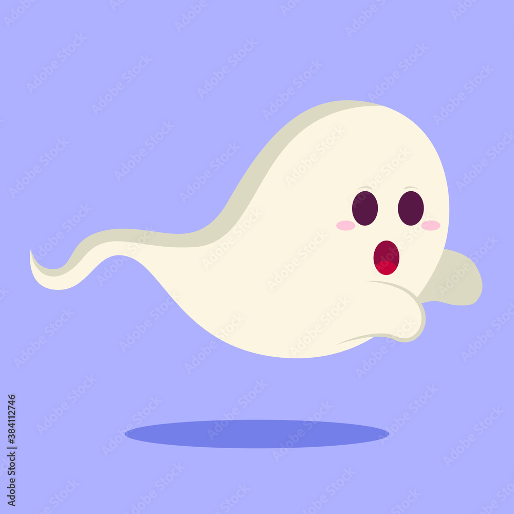 Halloween Cute Flying Ghost Illustration Halloween Cute Flying Ghost Illustration
