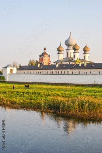 Tikhvin monastery Russia in autumn