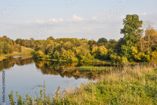 River bank in Tikhvin, Russia