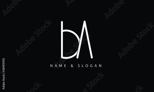 AB, BA, A, B abstract letters logo monogram photo