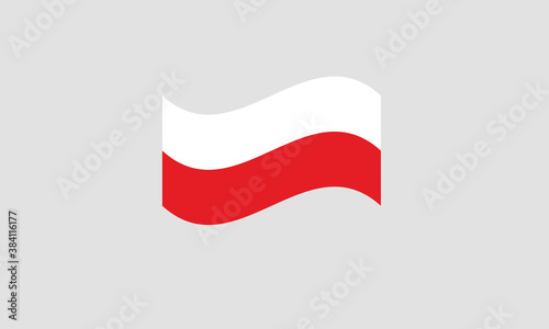 Poland flag waving vector illustration