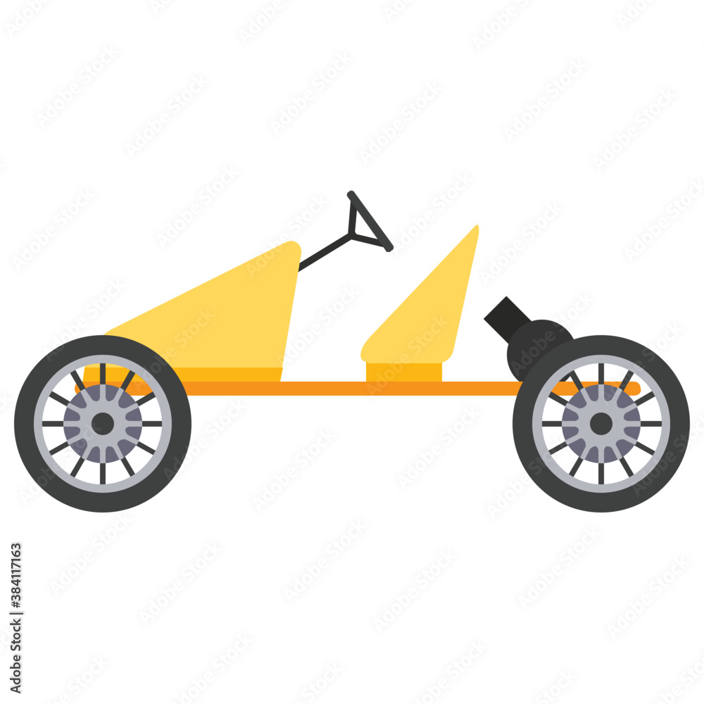 Naklejka premium An old times berlin four wheeled carriage for travelling 