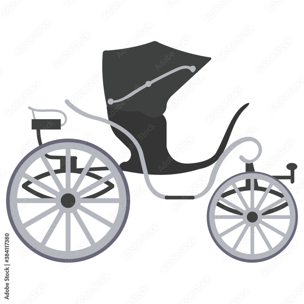 Fototapeta premium A vintage transport either ride by horse or man, tonga 