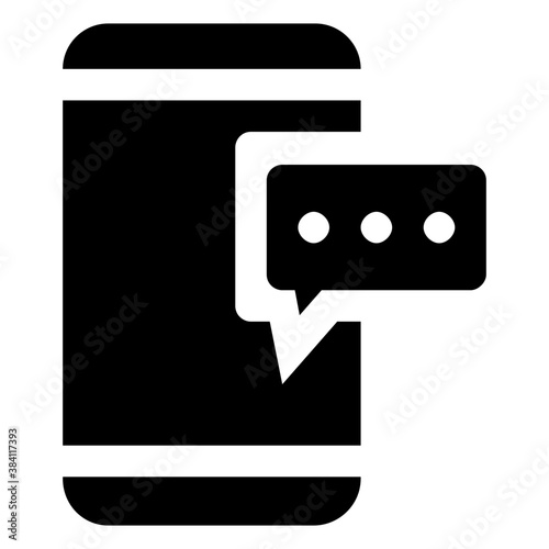  A mobile chat icon showing online chatting 