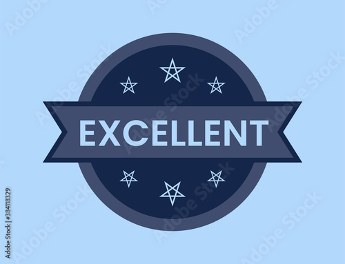 Excellent Badge vector illustration, Excellent Stamp
