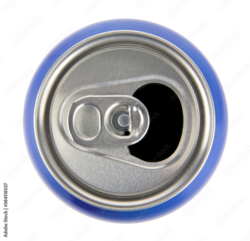 metal blue can of drink isolated on white metal blue can of drink isolated on white