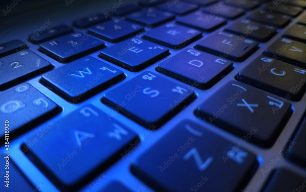 Thai-English Keyboard Notebook in Neon light Thai-English Keyboard Notebook in Neon light